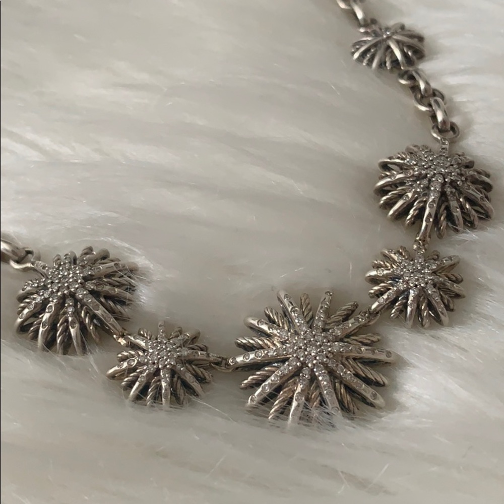 {David Yurman} Retired Starburst Diamond Necklace